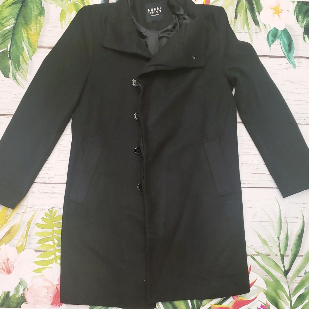 BoohooMAN Overcoat S